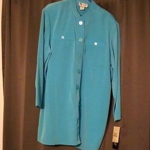 Maggie sweet teal colored skirt suit